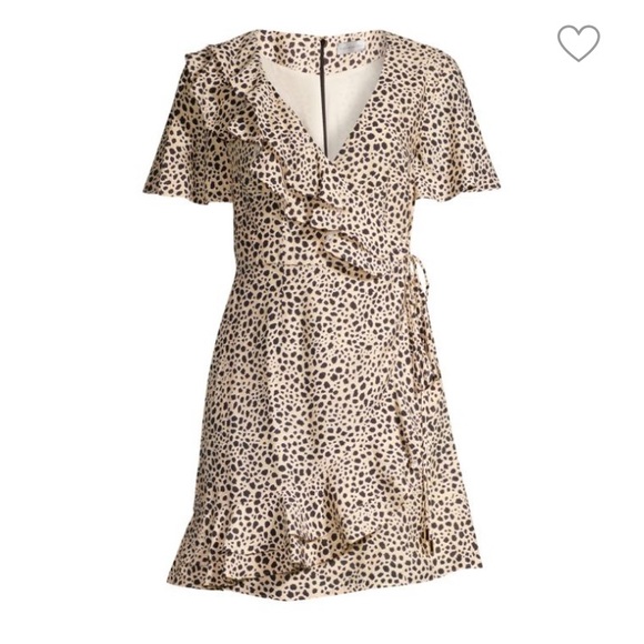 NWT Rebecca Vallance Anya A-Line Leopard Wrap Dress. Size 10 - Picture 4 of 5